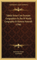 Tabula Syriae Cum Excerpto Geographico Ex Jbn Ol Wardii Geographia Et Historia Naturalli (1766)