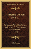 Menagiana Ou Bons Mots V3