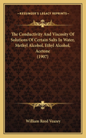 Conductivity And Viscosity Of Solutions Of Certain Salts In Water, Methyl Alcohol, Ethyl Alcohol, Acetone (1907)