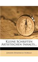 Kleine Schriften Artistischen Inhalts, Zweiter Band