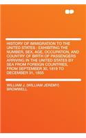 History of Immigration to the United States