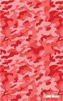 Camo Diary: Blood Red Camouflage, 180 Pages