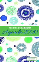 2020 Planificador - Tesoros de Sabiduría - Círculos Geométricos de Verde Y Azul