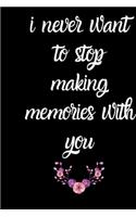 i never want to stop making memories with you diary
