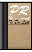 PR Management To Do List