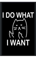 I Do What I Want: Funny Cat Lover Journal/Notebook - Journal For Women - Angry Cat Notebook, Grumpy Cat Journal - Perfect Gift ... Blank paper Lined- 100 Pages 6x9 in