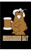 Groundhog Day: Groundhog Day Notebook - Funny Woodchuck Sayings Forecasting Journal February 2 Holiday Mini Notepad Gift College Ruled (6x9)