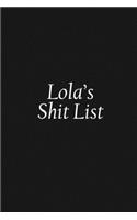 Lola's Shit List