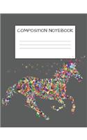 Composition Notebook: Mosaic Multicolored Unicorn Girls Elementary School Wide Ruled 120 Pages