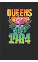 Queens Are Born In 1984: Graph Paper Notebook / Journal (6" X 9" - 5 Squares per inch - 120 Pages) - Birthday Gift Idea