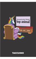 Taccuino: Top Animale A5 pagina bianca - 120 pagine per amanti unicorno (nero)