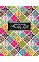 Monthly Bill Planner and Organizer: Pretty Monthly Bill Payments Organizer Planner Checklist Log Book for Money Debt Tracker Budgeting Financial Planner Budget Keeper Notebook Journal