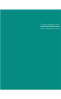 Dual Notebook Lined/Blank Pages: Alternating Lined and Blank Pages for All Projects Teal