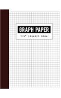 Graph Paper 1/4" Squares Book: Black Lines Law Ruled Letter, Writing Paper Notebook, Letter-sized lined paper is college ruled and oriented, Black lines is law ruled, Dark Red Cov