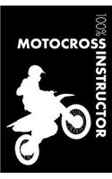 Motocross Instructor Notebook: Blank Lined Motocross Journal for Instructor and Rider
