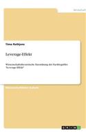 Leverage-Effekt: Wissenschaftstheoretische Einordnung des Fachbegriffes "Leverage-Effekt"
