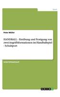 HANDBALL - Einübung und Festigung von zwei Angriffsformationen im Handballspiel - Schulsport