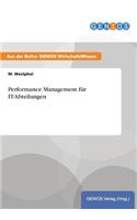 Performance Management für IT-Abteilungen