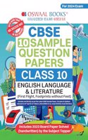 Oswaal Cbse Sample Question Papers Class 10 English Language & Literature Book