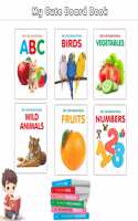 My First Kids Board Book ABC, Numbers, Fruits, Vegetables, Wild Animals, Birds - First board books for toddlers, Preschool learning book, Learning Board Book for kids | Pack of 6 books