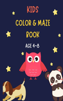 Kids Color & Maze Book Age 4-8