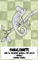 Libri da colorare Mandala per adulti - Grande stampa - Animale - Camaleonte