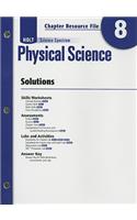 Holt Science Spectrum Physical Science Chapter 8 Resource File: Solutions