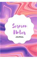 Sermon Notes Journal: Notebook for taking notes during Church Sermons