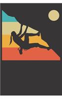 Notebook: Retro Climbing Bouldering Boulderer Climber Free Speed Dot Grid 6x9 120 Pages