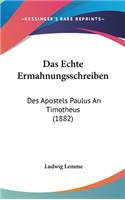 Das Echte Ermahnungsschreiben