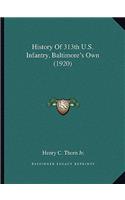 History Of 313th U.S. Infantry, Baltimore's Own (1920)