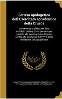 Lettera apologetica dell'Esercitato accademico della Crusca