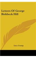 Letters Of George Birkbeck Hill