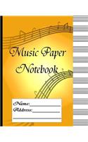 Music Paper Notebook