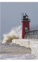 Grand Haven South Pierhead Lighthouse in Michigan Journal: 150 Page Lined Notebook/Diary