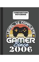 Composition Notebook - Level 14 complete Gamer Since 2006