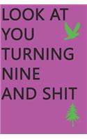 Look at You Turning Nine and Shit Notebook Birthday Gift: Lined Notebook/ Journal Gifts,120 pages, 6×9, Soft Cover, Matte Finish