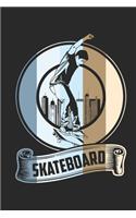 Skateboard Vintage: Dot Grid Skateboard Vintage / Journal Gift - Large ( 6 x 9 inches ) - 120 Pages -- Softcover