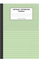 Half Graph / Half Wide Ruled Notebook