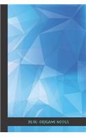 blue origami notes