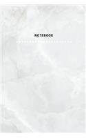 Marble Notebook: White Marble Lined Composition Book With Dots Journal Diary For Kids Teens School