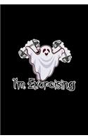 I'm Exorcising: 6x9 Blank Checkered Funny Notebook Or Couple Book - Birthday Journal Or Family Diary for Men and Women