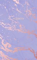 Notebook: Beautiful Purple Marble and Rose Gold - 8 x 10, 100 Wide Ruled Pages - Gift for Women and Teen Girls