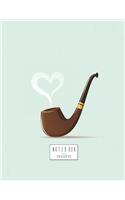 Notebook: Pipe smoking on green cover and Dot Graph Line Sketch pages, Extra large (8.5 x 11) inches, 110 pages, White paper, Sketch, Draw and Paint(3 Pipe Smoking on Green Notebook)