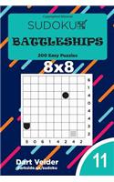 Sudoku Battleships - 200 Easy Puzzles 8x8 (Volume 11)