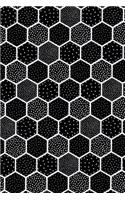 Bullet Journal Notebook Polka Dots and Hexagons Pattern 11