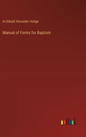 Manual of Forms for Baptism