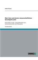 Über Sinn und Unsinn wissenschaftlichen Sprachgebrauchs