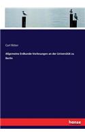 Allgemeine Erdkunde-Vorlesungen an der Universität zu Berlin