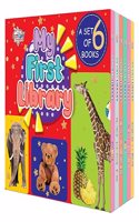 My First Library - Boxset of 6 Early learning Books for Kids - Alphabets, Animals, Birds, Words, Fruits, Vegetables, Colours, Shapes and All in One